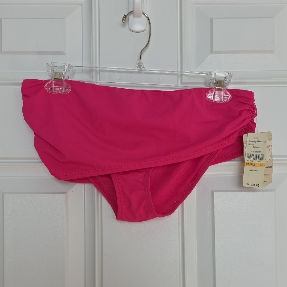 Tommy Bahama Pink Sarong Hipster Swimsuit Bottom. Size Small Petite. NWT